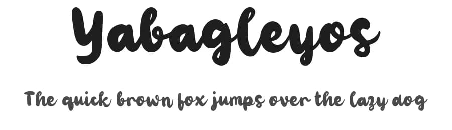 Yabagleyos by wepfont.com — Script Handwritten Font