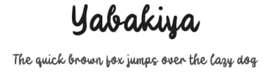 Yabakiya by wepfont.com — Script Handwritten Font — thumbnail 1