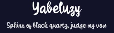 Yabeluzy by wepfont.com — Script Handwritten Font — thumbnail 2