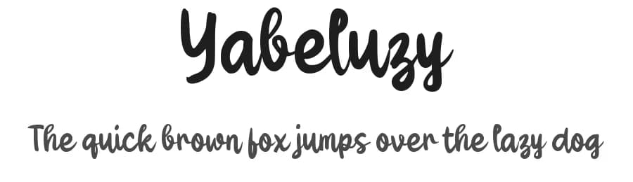 Yabeluzy by wepfont.com — Script Handwritten Font