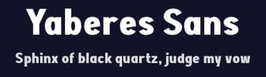 Yaberes Sans by wepfont.com — Sans Serif Font — thumbnail 2