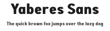 Yaberes Sans by wepfont.com — Sans Serif Font — thumbnail 1