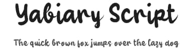 Yabiary Script by wepfont.com — Script Handwritten Font — thumbnail 1