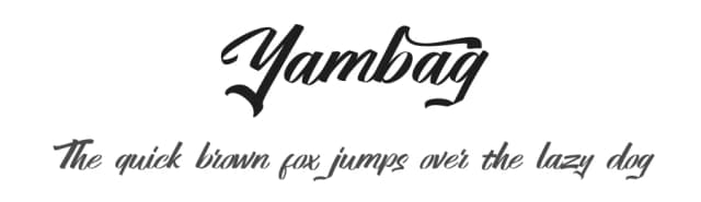 Yambag by 177Studio — Script Handwritten Font