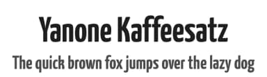 Yanone Kaffeesatz by Yanone — Sans Serif Font — thumbnail 1
