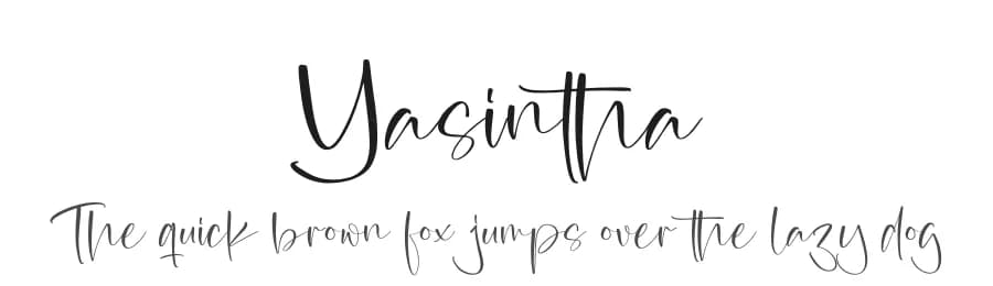 Yasintha by Perspectype Studio - Letterena.com — Script Handwritten Font