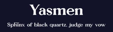 Yasmen by Font Kingdom — Serif Font — thumbnail 2