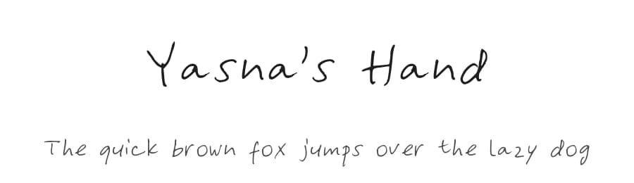 Yasna's Hand by Falve — Script Handwritten Font