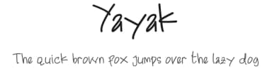 Yayak by Sendika Vidiyantoro — Script Handwritten Font — thumbnail 1