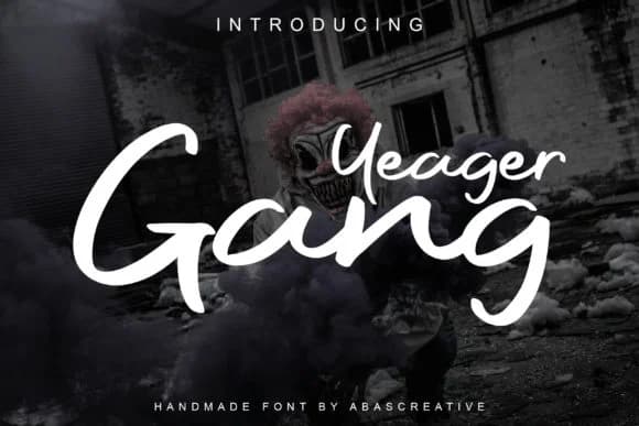 Yeager Gang Font by AbasCreative — Script Handwritten Font