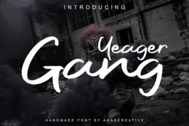 Yeager Gang Font by AbasCreative — Script Handwritten Font — thumbnail 1