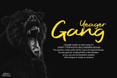 Yeager Gang Font by AbasCreative — Script Handwritten Font — thumbnail 2