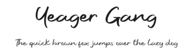 Yeager Gang by Abas Creative — Script Handwritten Font — thumbnail 1