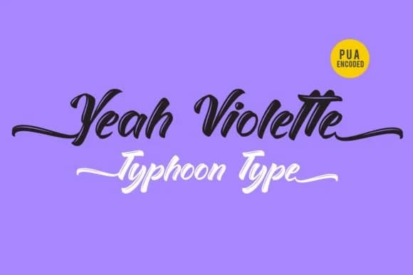 Yeah Violette Font by Typhoon Type™ — Script Handwritten Font