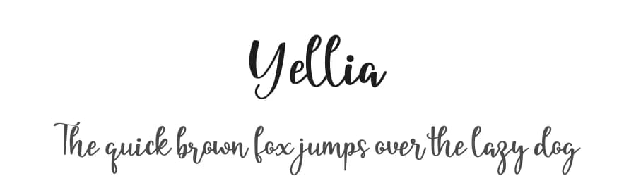 Yellia by niyos — Script Handwritten Font