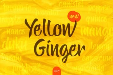 Yellow Ginger Font by diqtam — Script Handwritten Font — thumbnail 1