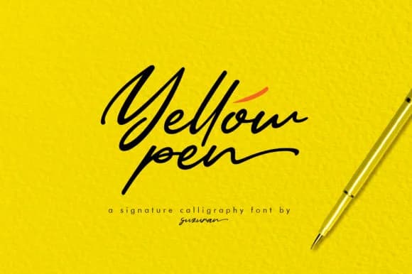 Yellow Pen Script Font by suzurantype — Script Handwritten Font