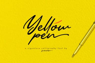 Yellow Pen Script Font by suzurantype — Script Handwritten Font — thumbnail 1