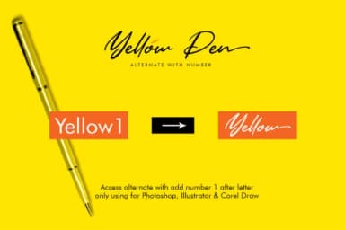 Yellow Pen Script Font by suzurantype — Script Handwritten Font — thumbnail 5