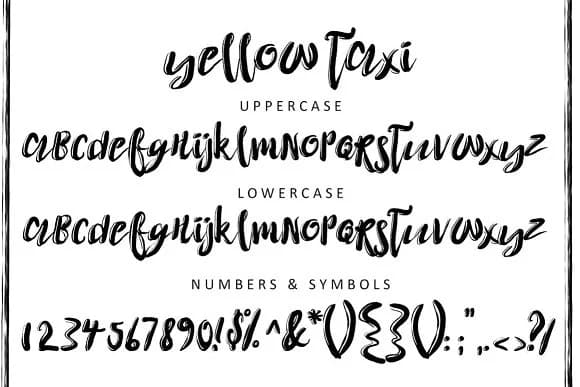 Yellow Taxi Font by Creativeqube Design — Script Handwritten Font
