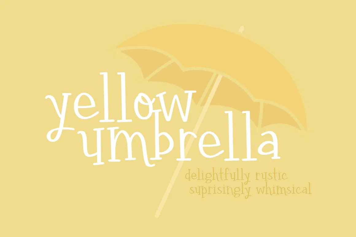 Yellow Umbrella Font by brittneymurphydesign — Script Handwritten Font