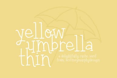 Yellow Umbrella Thin Font by brittneymurphydesign — Script Handwritten Font — thumbnail 1