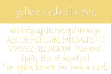 Yellow Umbrella Thin Font by brittneymurphydesign — Script Handwritten Font — thumbnail 2