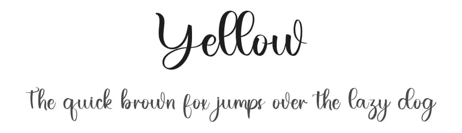 Yellow by PiPi Creative STUDIO — Script Handwritten Font