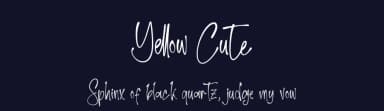Yellow Cute by Alif Ryan Zulfikar — Script Handwritten Font — thumbnail 2