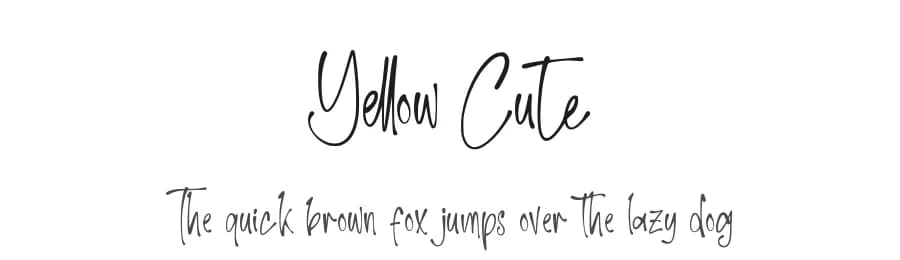 Yellow Cute by Alif Ryan Zulfikar — Script Handwritten Font — preview 1