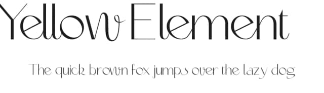 Yellow Element by VinType — Sans Serif Font