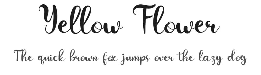 Yellow Flower by Dedi Mujiono — Script Handwritten Font