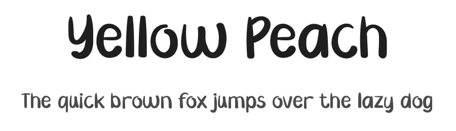 Yellow Peach by Pinisiart — Script Handwritten Font