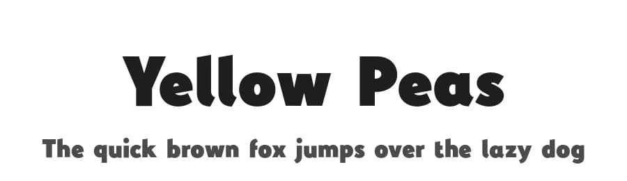 Yellow Peas by Roland Huse Design — Sans Serif Font
