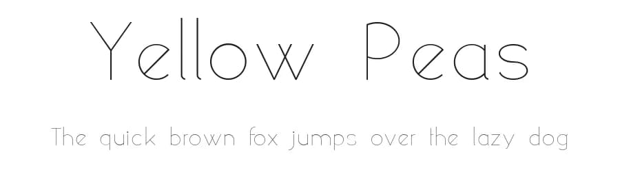 Yellow Peas by Roland Huse Design — Sans Serif Font