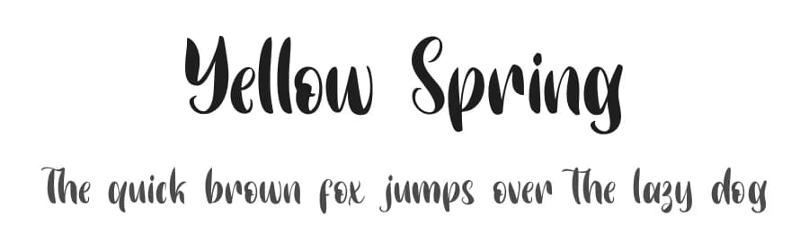 Yellow Spring by Alif Ryan Zulfikar — Script Handwritten Font