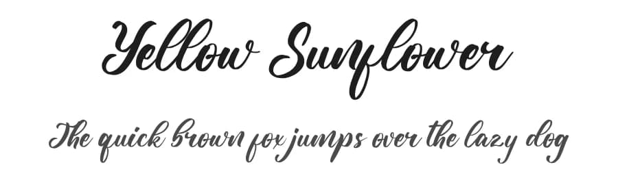 Yellow Sunflower by NanaNissa — Script Handwritten Font