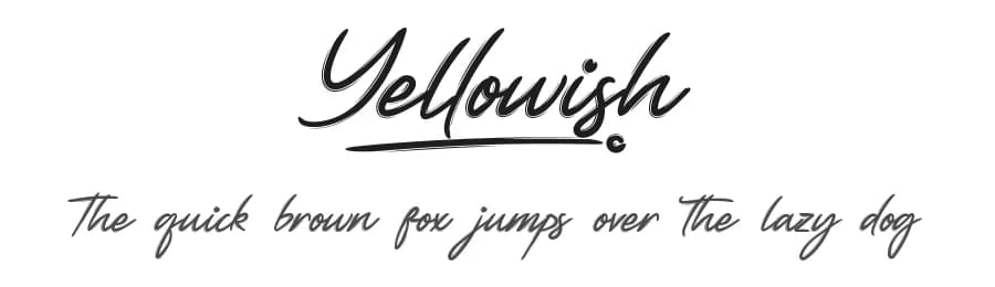 Yellowish by Calligraphy Fonts — Script Handwritten Font