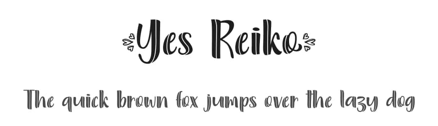 Yes Reiko by Typhoon Type - Suthi Srisopha — Script Handwritten Font