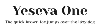 Yeseva One by Jovanny Lemonad — Serif Font — thumbnail 1