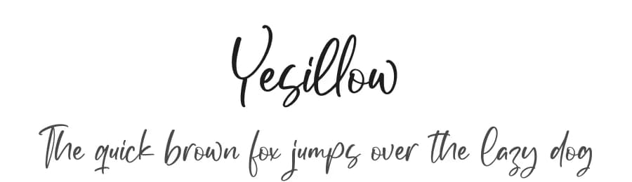 Yesillow by Perspectype Studio - Letterena.com — Script Handwritten Font