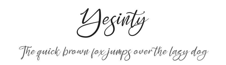 Yesinty by Perspectype Studio - Letterena.com — Script Handwritten Font