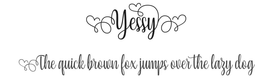 Yessy by 7NTypes — Script Handwritten Font
