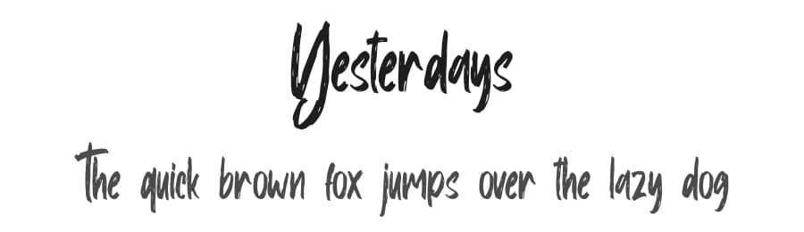 Yesterdays by Skiiller Studio — Script Handwritten Font