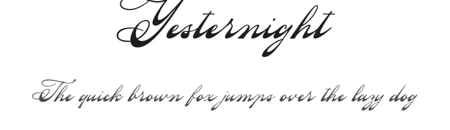 Yesternight by Letterhend Studio — Script Handwritten Font