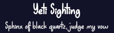 Yeti Sighting by JSH creates — Script Handwritten Font — thumbnail 2