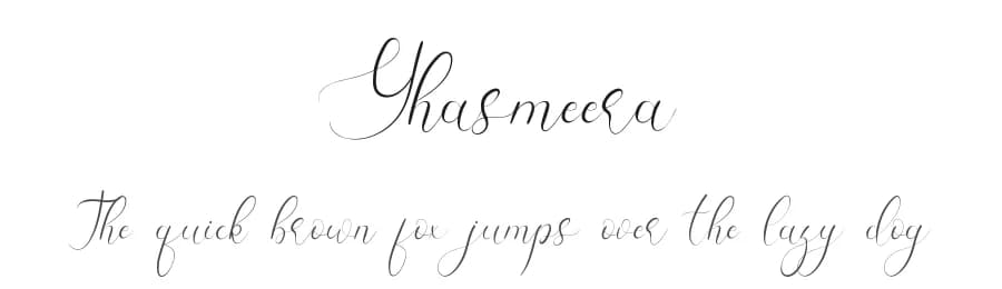 Yhasmeera by Edric Studio — Script Handwritten Font