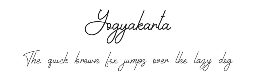 Yogyakarta by Letterafa Studio — Script Handwritten Font
