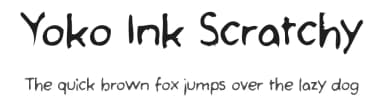 Yoko Ink Scratchy by Friendly Fonts — Script Handwritten Font — thumbnail 1