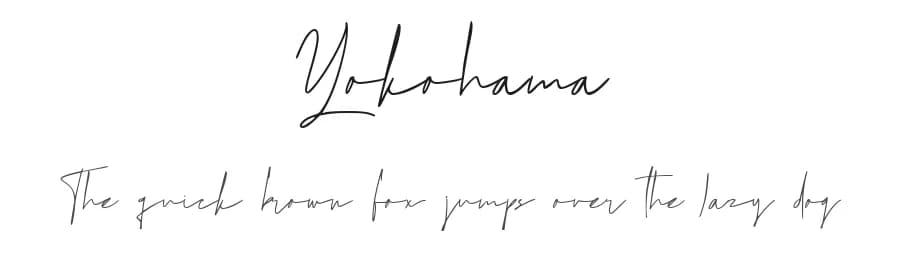 Yokohama by Lutfi Mubarok — Script Handwritten Font